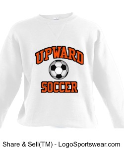 Upward soccer crewneck (white) Design Zoom